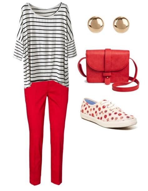 1 Item 5 Ways Red Pants Jk Style