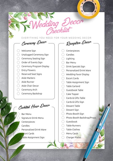 10 Collection Printable To Do List For Planning A Wedding