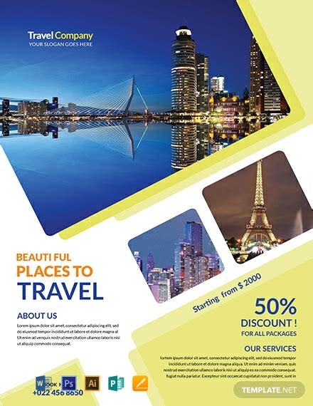 10 Travel Agency Flyer Templates In Word Pages Photoshop Indesign