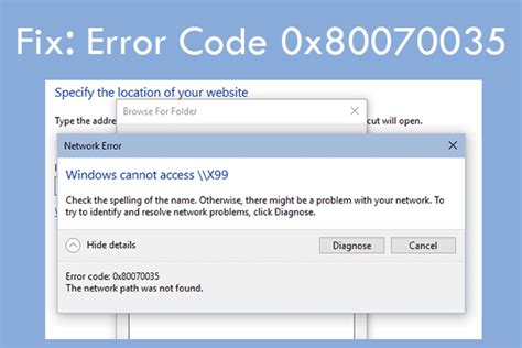 10 Ways To Fix Error Code 0X80070035 With Pictures