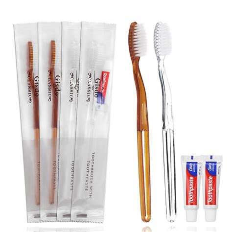 100 Pack Travel Toothbrushes With Toothpaste Set Individually Wrapped