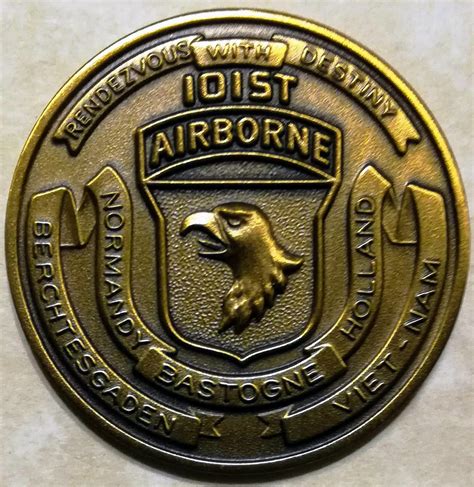 101St Airborne Division Vietnam Bronze Army Challenge Coin Rolyat Military Collectibles