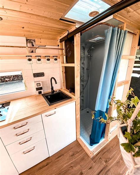 12 Camper Vans With Bathrooms Toilet Shower Inspiration For Off Grid