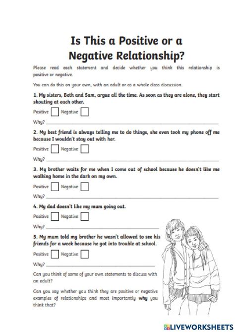 13 Printable Worksheets For All Types Of Relationships Relationship