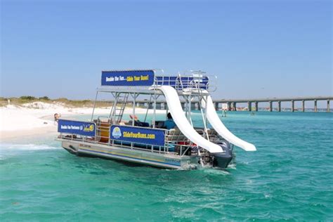 14 Passenger Double Decker With 3 Waterslides Rent Boats Destin