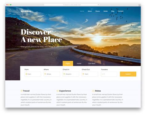 15 Best Free Travel Templates Travel Website Design Travel Website