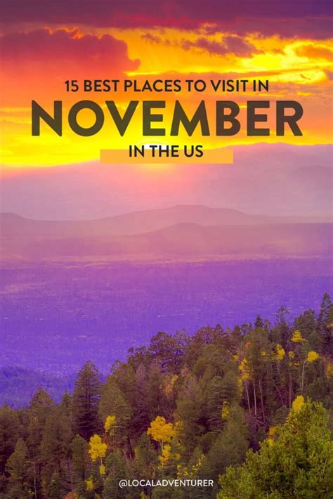 15 Best Places To Visit In November In Usa Artofit