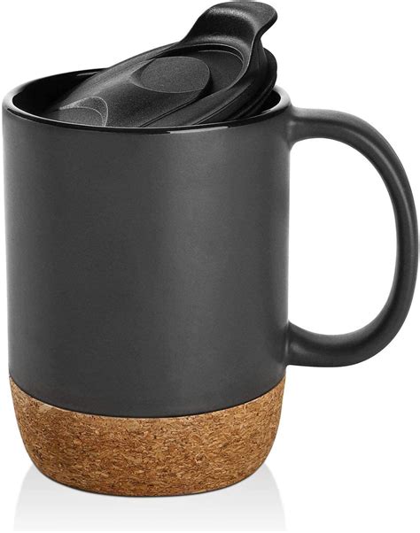 15 Oz Coffee Mug Sets 2 Large Ceramic Mugs With Insulated Cork And