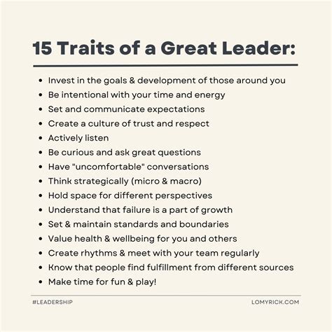 15 Traits Of Great Leaders Keys To Successful Leadership Lo Myrick