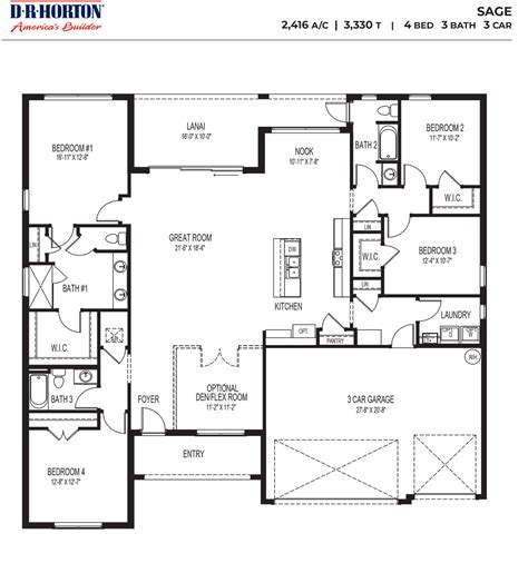 17 Destin Floor Plan Dr Horton Floor Plans Horton Dr Plan Homes Mason