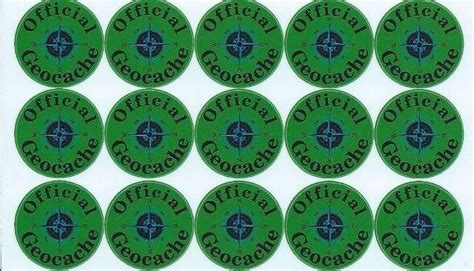 1In X 1In Official Geocache Micro Cache Stickers Decals Geocaching