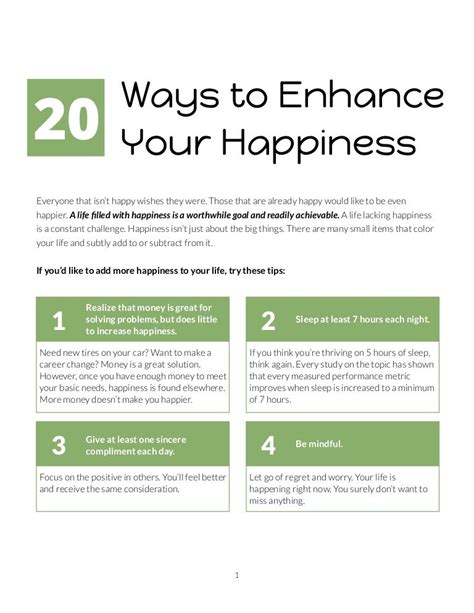 20 Ways To Enhance Your Happiness