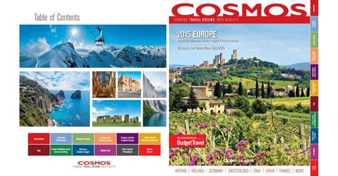 2015 Cosmos Europe Brochure Europe Travel Dreams Escorted Tours