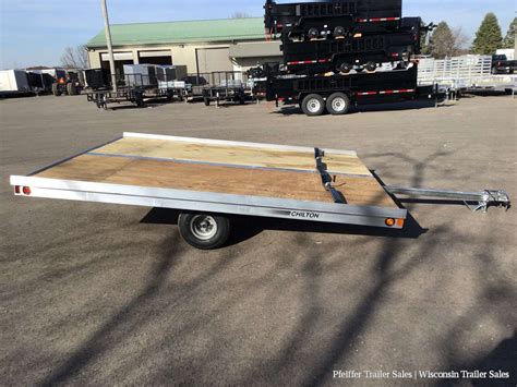 2021 8 5X10 Chilton 2 Place Open Aluminum Snowmobile Trailer Model