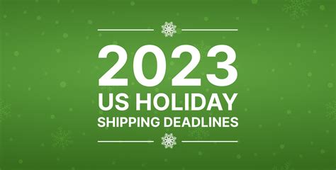 2023 Holiday Shipping Deadlines