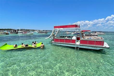 2023 Private Crab Island Double Slides Pontoon Charter With Captain