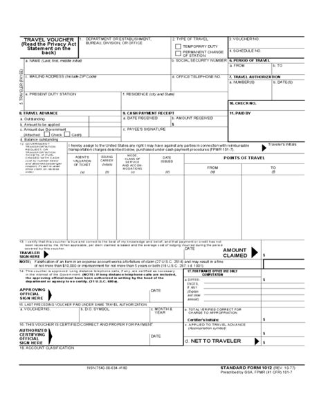 2024 Travel Voucher Form Fillable Printable Pdf Forms Handypdf