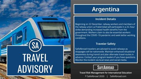 24 Hour Nationwide Railway Strike In Argentina On December 22 Safeabroad