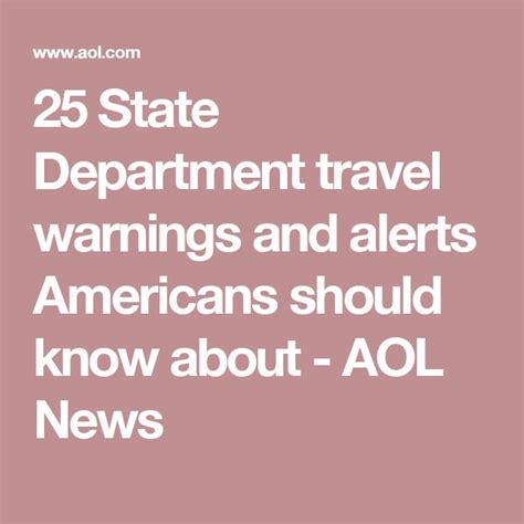 25 State Department Travel Warnings And Alerts You Should Know About