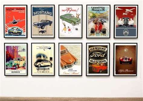 30 Vintage Car Posters Wall Decor Digital Download Read Item Description Etsy