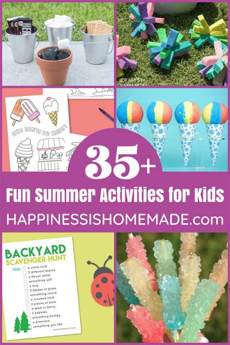 35 Fun Summer Activities For Kids Happiness Is Homemade