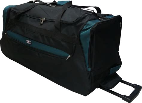 36 Amp Quot Polyester Rolling Wheeled Duffel Bag Travel Duffel Bag On Wheel Turquoise Walmart Com