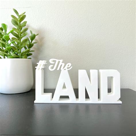 3D Printed The Land Cleveland Mini Sign Theland Stand And Etsy