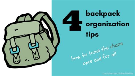 4 Backpack Organization Tips Schoolhabits