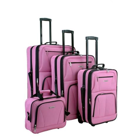 4 Pc Luggage Set Pink Walmart Canada