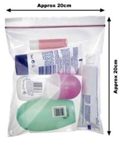 5 Airport Security Hand Luggage Liquid Bags