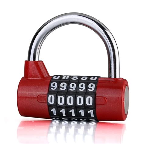 5 Dial Digit Number Combination Password Lock Travel Security Protect