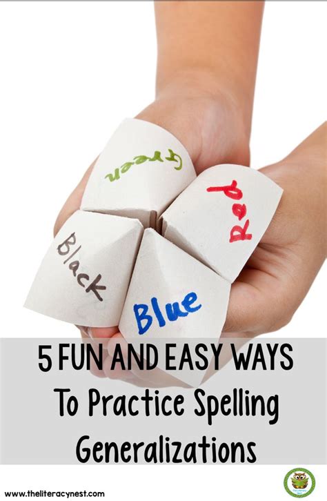 5 Fun And Easy Ways To Practice Spelling Generalizations The Literacy