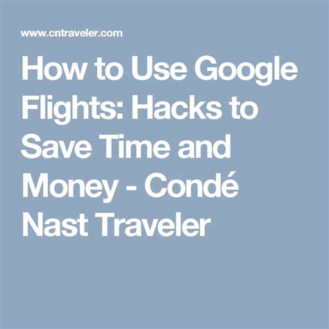 5 Google Flights Hacks That Save You Time And Money Google Flight Save