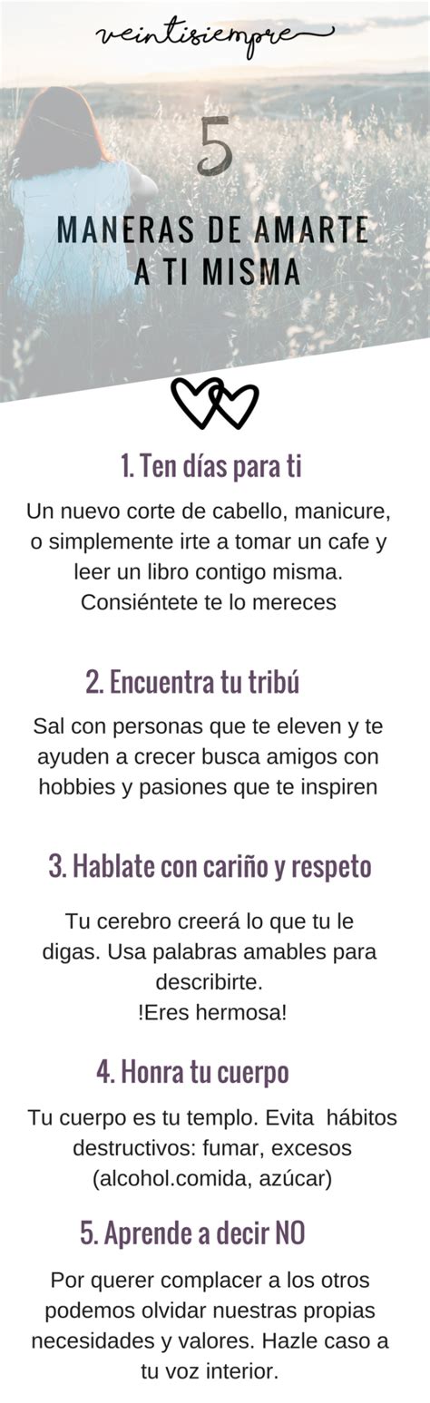 5 Maneras De Amarte A Ti Misma