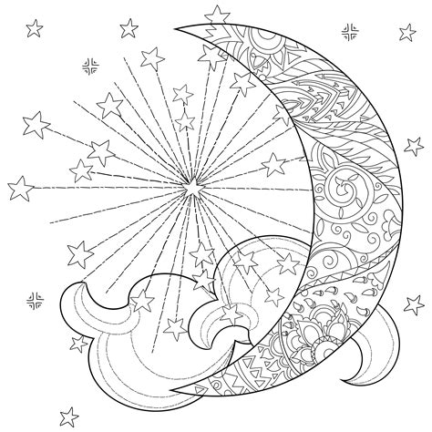 5 Moon Coloring Pages