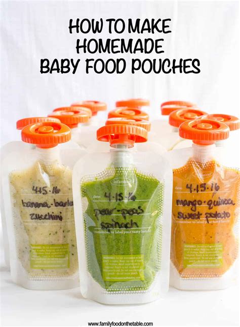 5 More Homemade Baby Food Pouches Family Food On The Table