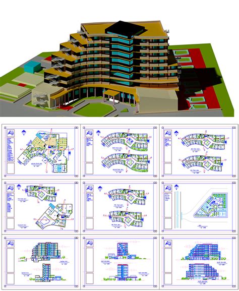 5 Star Hotel Layout Plan And Elevations Autocad File Dwg Hotel Room Design Plan Hotel Floor