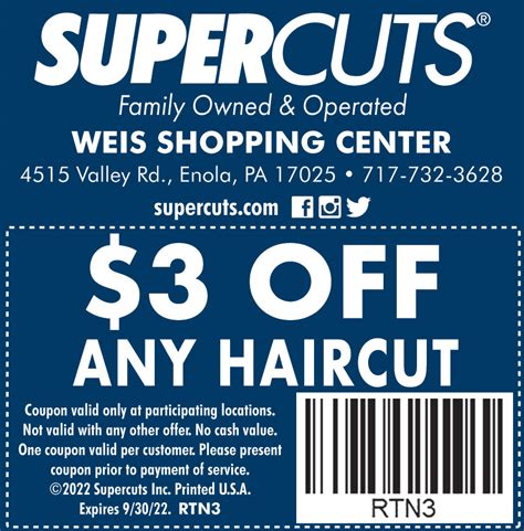 5 Supercuts Coupon