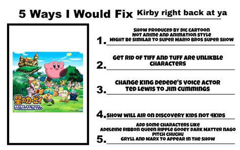 5 Ways I Would Fix Kirby Right Back At Ya R Kirby