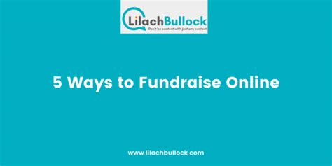 5 Ways To Fundraise Online Lilach Bullock Your Guide To Digital