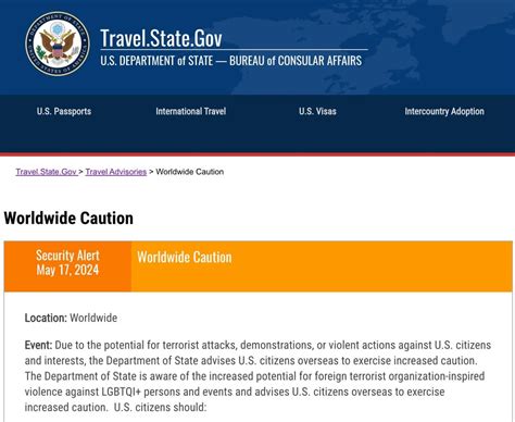 6 Important U S Travel Advisories For American Tourists Issued In May 2024