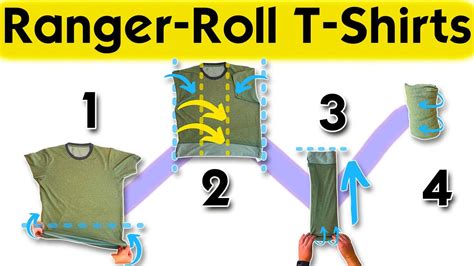 7 Clever Ways To Fold T Shirts Ranger Roll Step By Step Photos