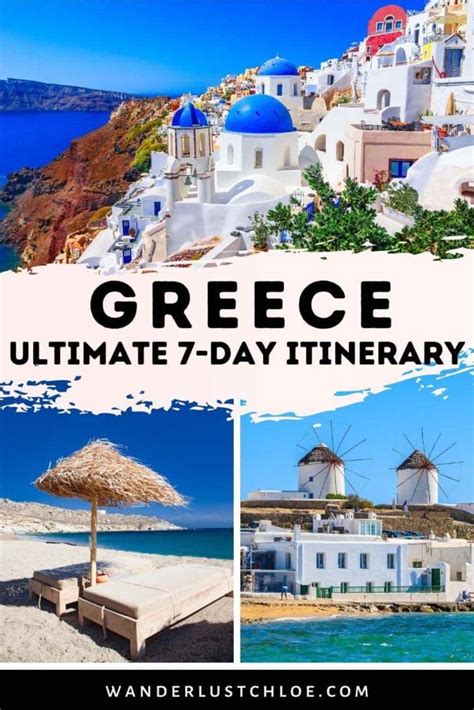 7 Day Greece Itinerary Athens Mykonos Santorini