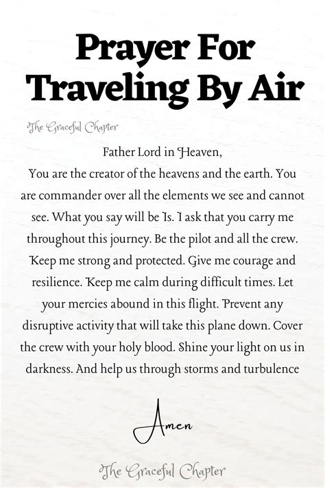 7 Short Prayers For Travelling The Graceful Chapter