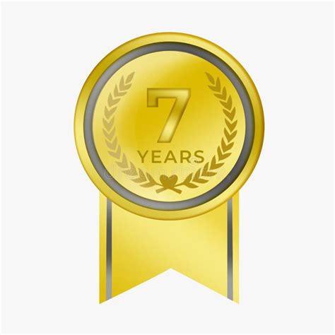 7 Years Anniversary Coin Gold Certification Congratulation Award With