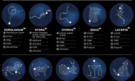 88 Constellations Their Brightest Stars Best Infographics