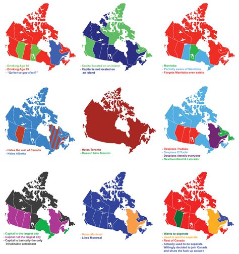 9 Ways To Divide Canada Divisionmaps