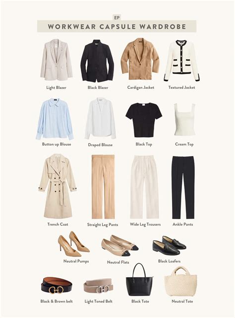 A Basic Work Capsule Wardrobe Capsule Wardrobe Work Workwear Capsule