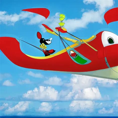 A Cartoon Horse Got On Top Of The Roof Of A Plane And Stable Diffusion Openart