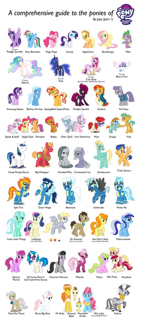 A Comprehensive Guide To The Ponies Of My Little Pony Part 1 R